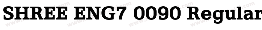 SHREE ENG7 0090 Regular字体转换